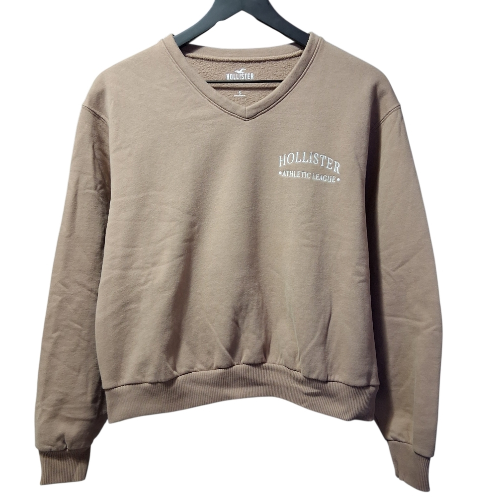 Hollister V-neck Tan Sweater Womens Size Small